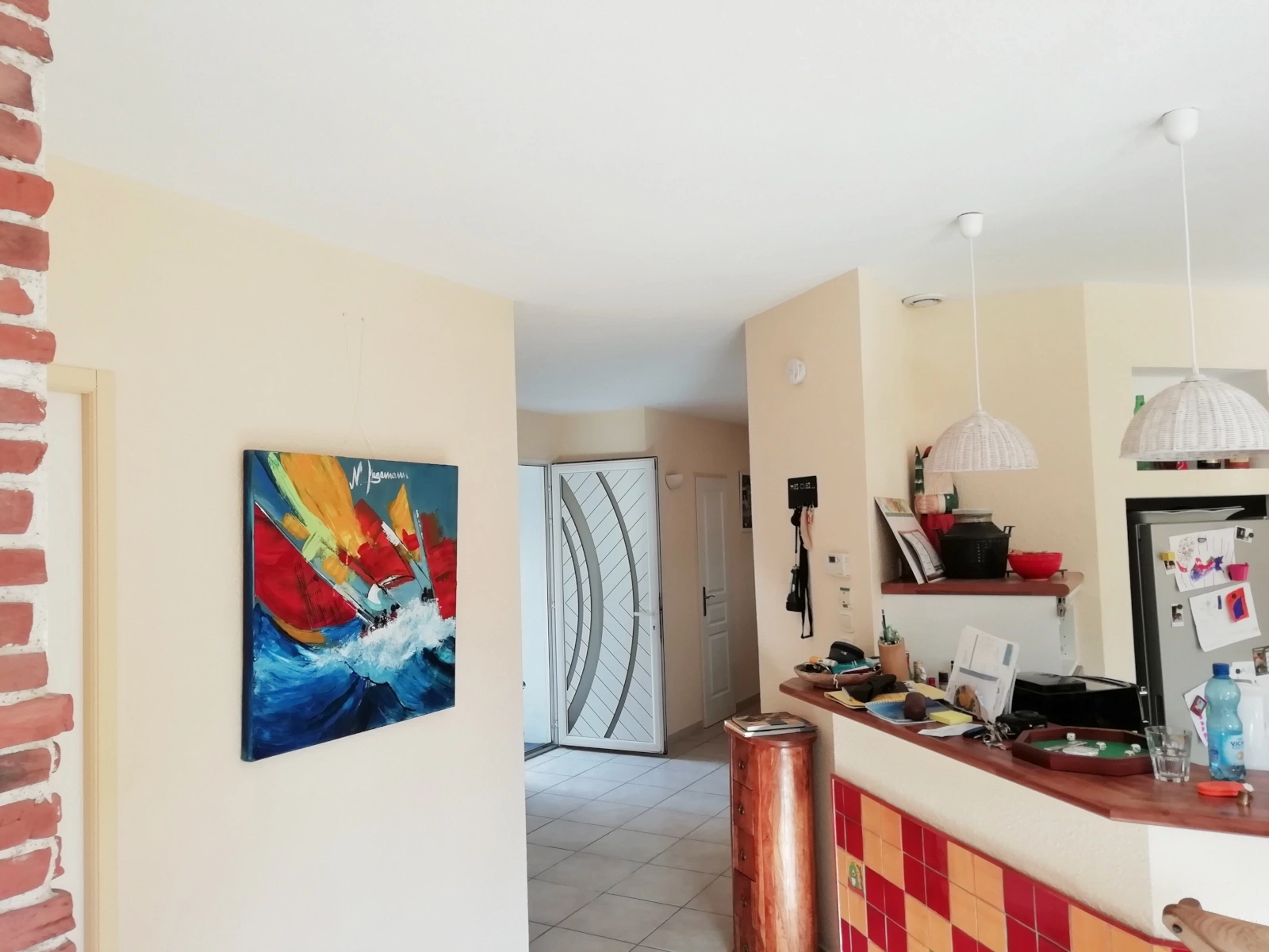 Rénovation des peintures intérieures murs et plafonds réalisé par PiquemalPeinture peintre en bâtiment professionnel à Saint Cyprien, Perpignan et villages alentours.